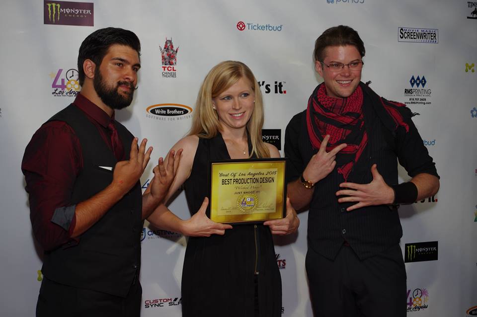 Joey Rassool, Kari Swanson and Bryan Forrest (Just Shoot It Producers) at the 48 Hour Film Project 