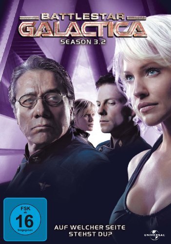 Edward James Olmos, Jamie Bamber, Katee Sackhoff and Tricia Helfer in Battlestar Galactica (2004)