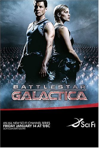 Jamie Bamber and Katee Sackhoff in Battlestar Galactica (2004)