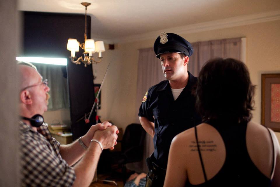 From the set of Precious Mettle, Michael Sorvino as Jeff Wagner with Edmond Coisson and Costume Designer Megan Spatz