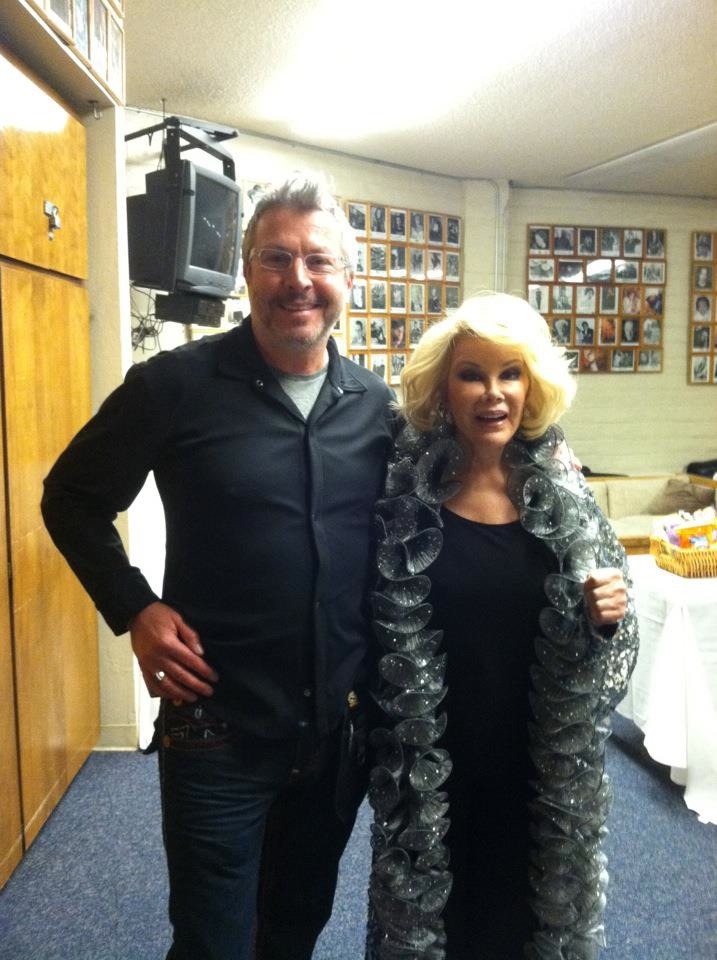 With Joan Rivers 2012 Right after doing Joan's hair in Santa Rosa