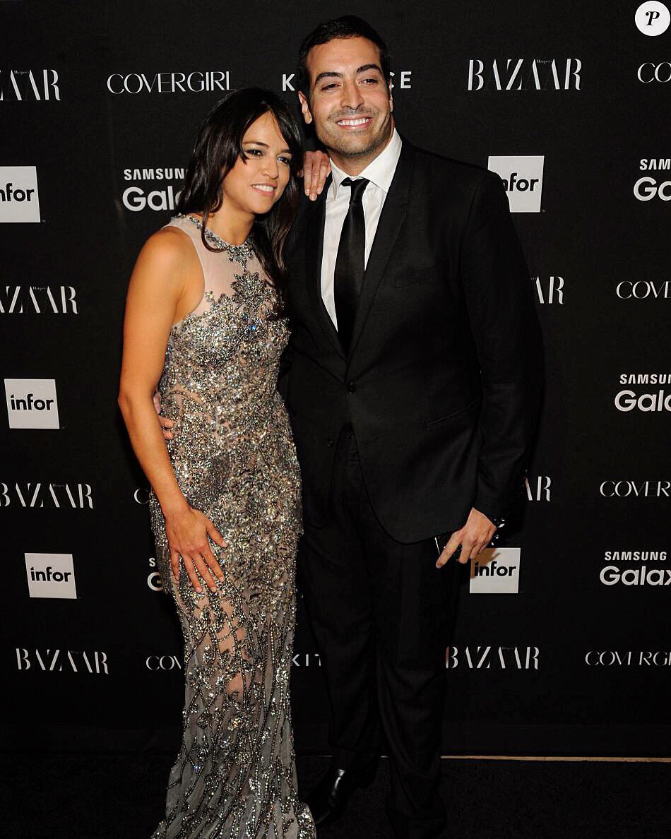 Michelle Rodriguez and Mohammed Al Turki attend the 2015 Harper's BAZAAR ICONS Event at The Plaza Hotel on September 16, 2015 in New York City.