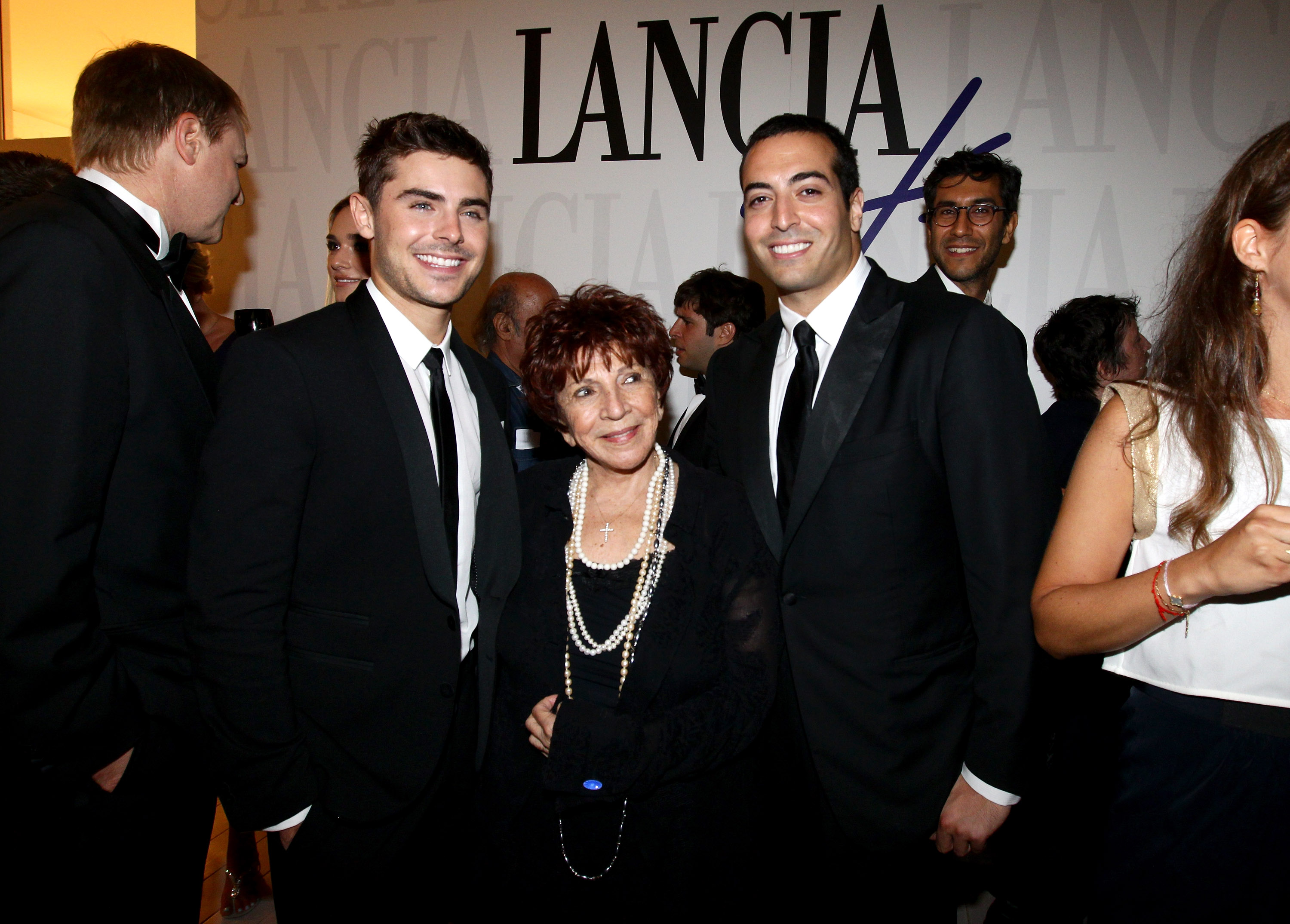 VENICE, ITALY - AUGUST 31: Zac Efron, Aida Takla-O'Reilly and Mohammed Al Turki attend the Lancia Cafe Hosts 'At Any Price' Cocktail Party during the 69th Venice International Film Festival on August 31, 2012 in Venice, Italy.
