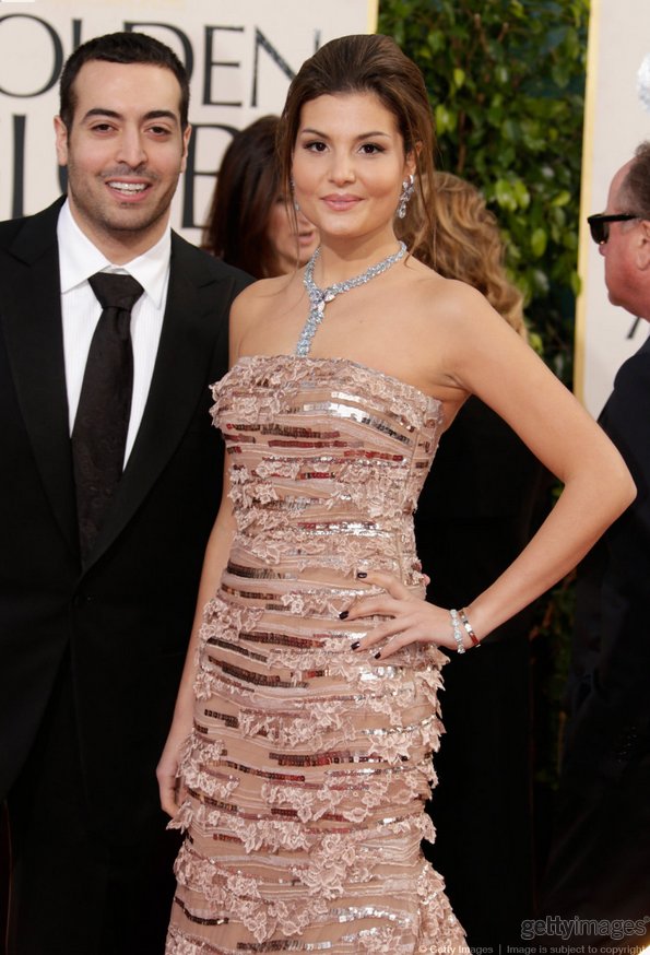 BEVERLY HILLS, CA - JANUARY 13: Mohammed Al Turki and Dalia Bayazid arrive at the 70th Annual Golden Globe Awards held at The Beverly Hilton Hotel on January 13, 2013 in Beverly Hills, California.