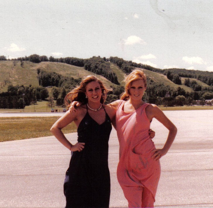 Kim Dorsey and Patti Hansen off set in Michigan after a long day of work!