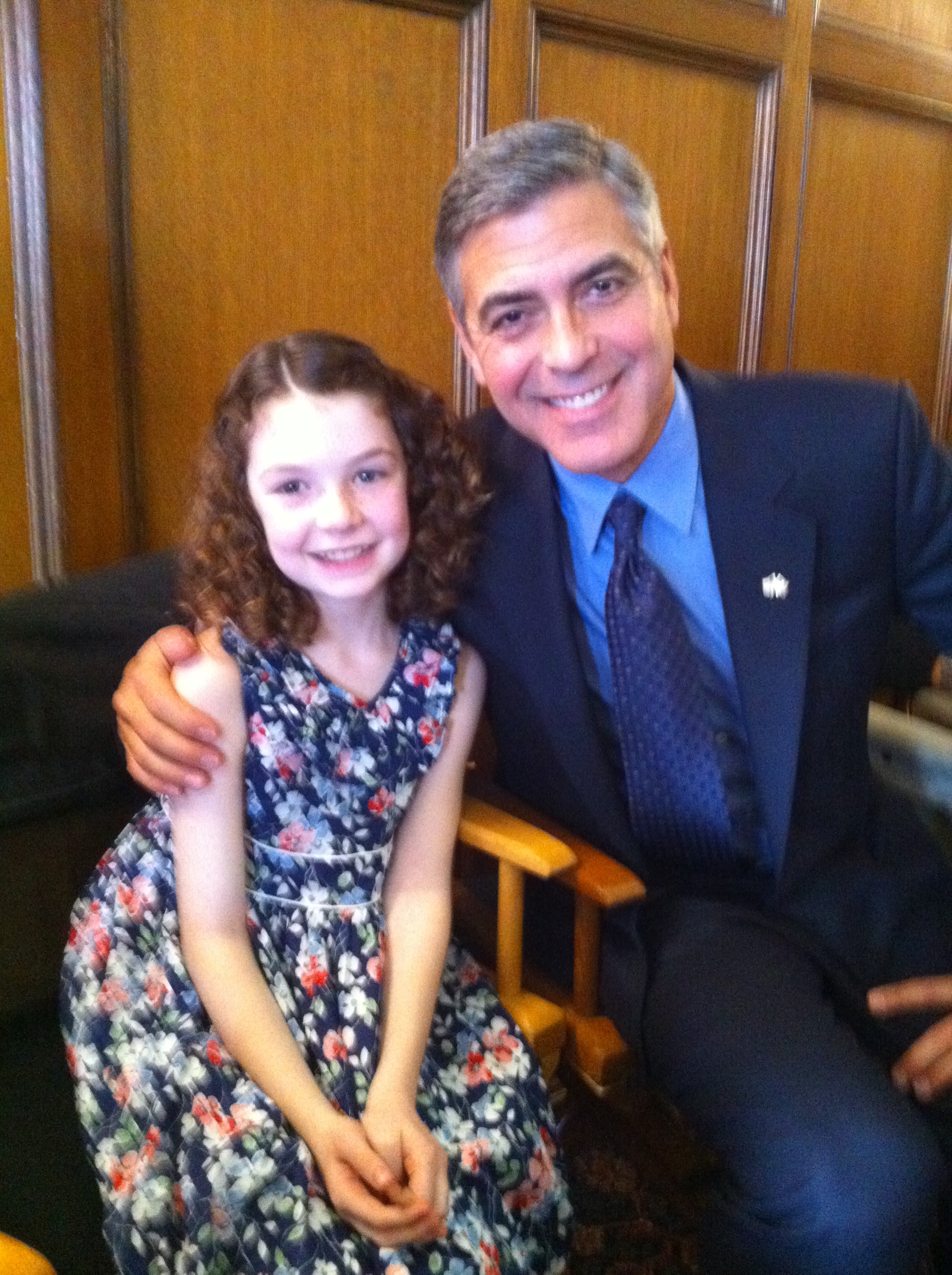 Talia on the set of Ides of March