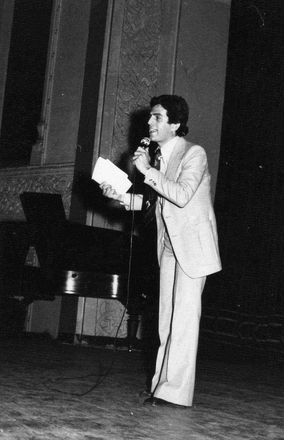 Rafi AUC Assembly hall Master of Ceremony 1977