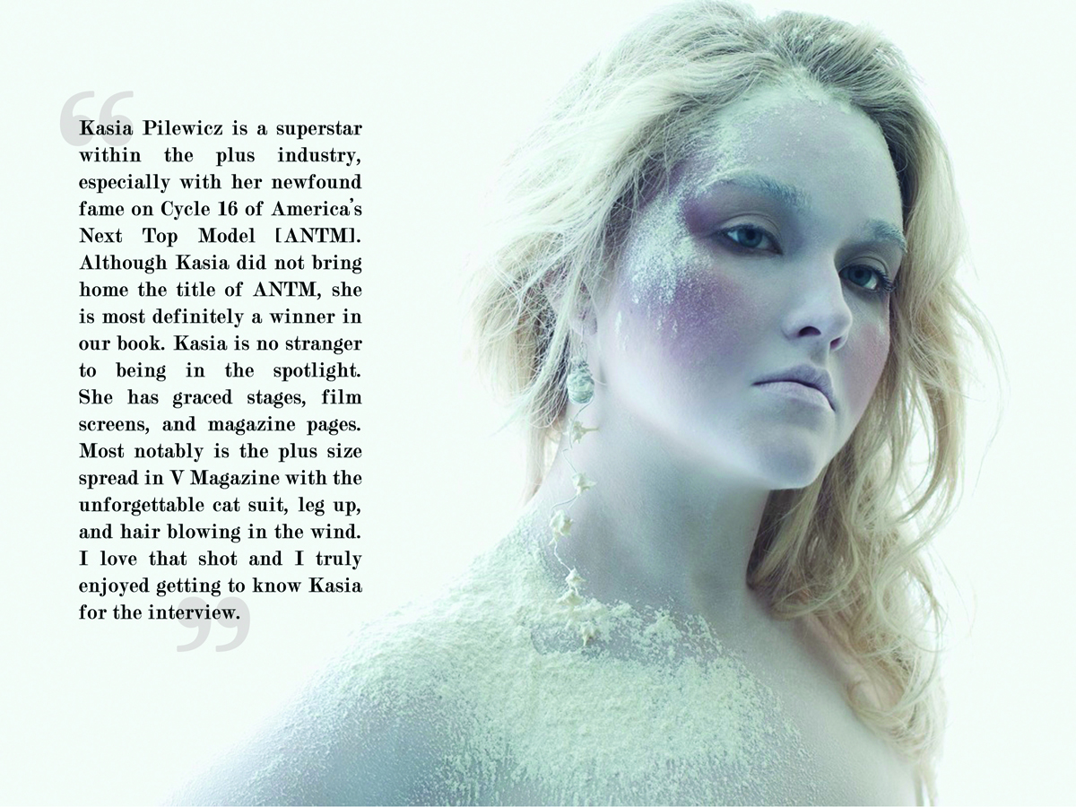 Kasia Pilewicz in feature magazine story