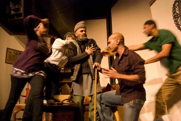 Performance still of The Domestic Crusaders featuring Kamran Khan at the Nuyorican Poets Cafe.