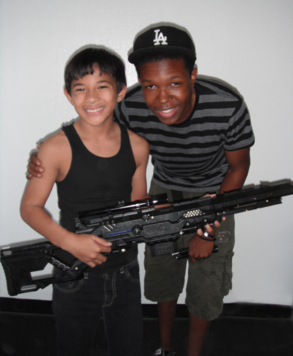 Tai & Denzel Whitaker after a shoot