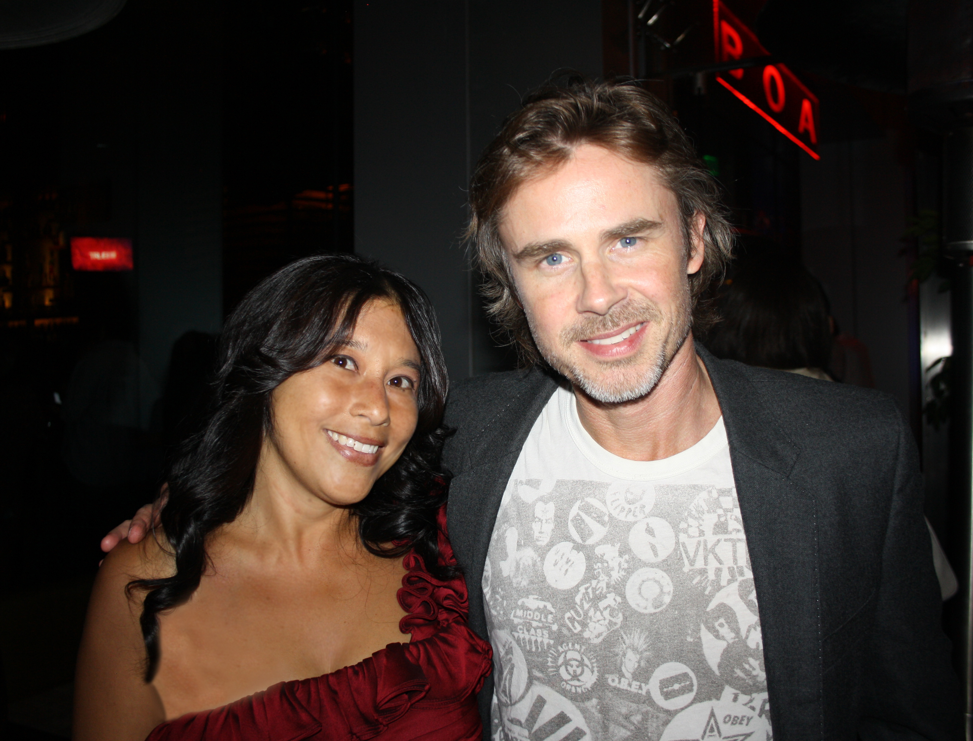 Jenna Urban and Sam Trammell at the True Blood wrap party