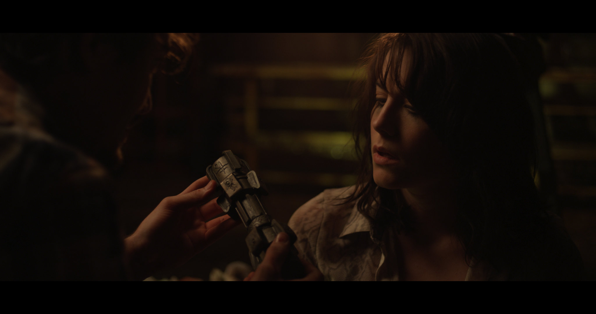 Still of Jesse James and Kate Alden in The Hollow One (2015)