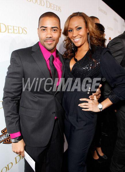 Brad James and fellow cast member Kiki Haynes on the red carpet at the LA premiere of Tyler Perry's 'Good Deeds'.