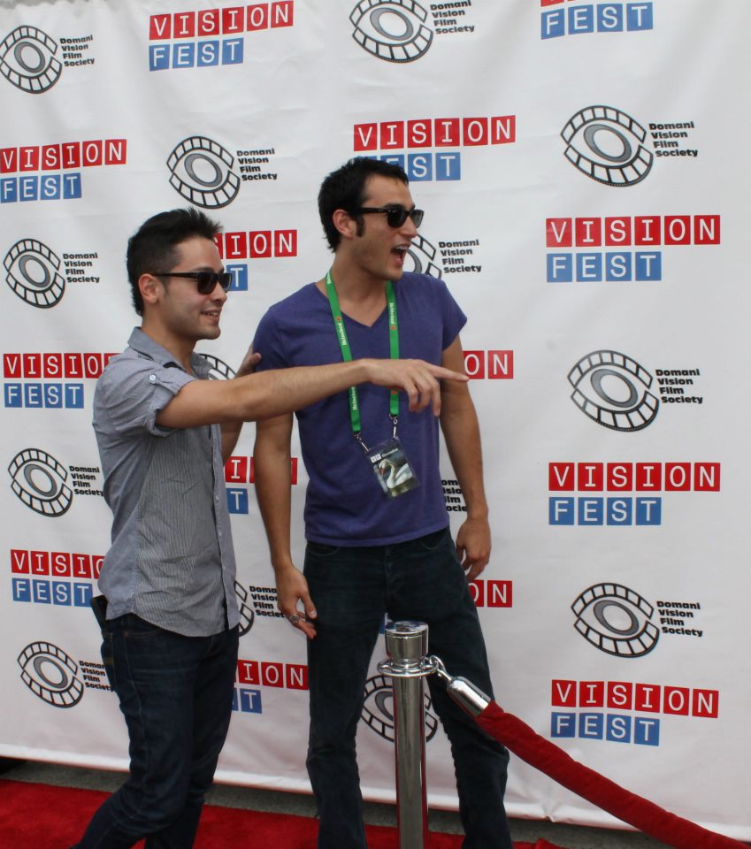 Director, Richard Bosner and actor, Ari Kanamori at the New York Premiere of 'Falling Uphill' . Vision Fest 2012