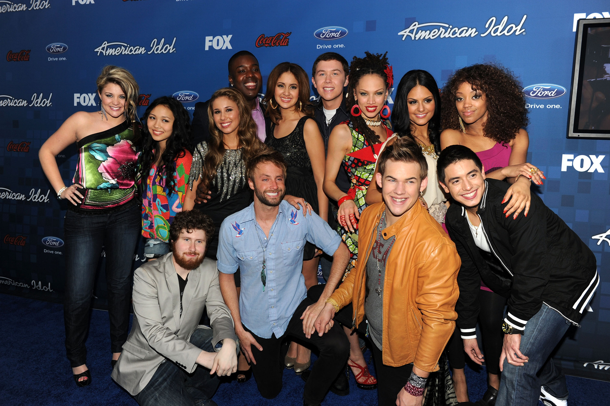 Ashthon Jones, Paul McDonald, Haley Reinhart, Naima Adedapo, Casey Abrams, Lauren Alaina, Pia Toscano, James Durbin, Thia Megia, Scotty McCreery, Stefano Langone, Jacob Lusk and Karen Rodriguez at event of American Idol: The Search for a Superstar (2002)