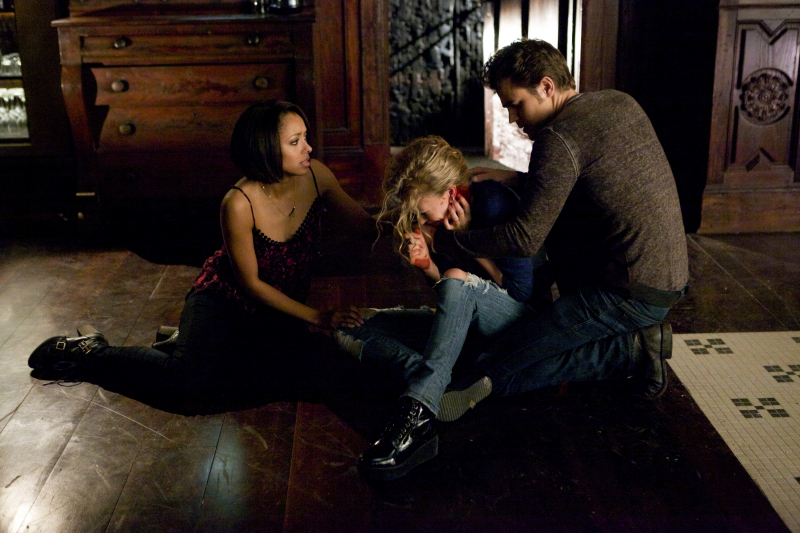 Still of Kat Graham, Paul Wesley and Penelope Mitchell in Vampyro dienorasciai (2009)
