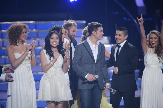 Still of Haley Reinhart, Naima Adedapo, Thia Megia, Scotty McCreery and Stefano Langone in American Idol: The Search for a Superstar (2002)