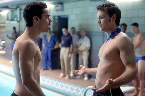 Still of Jesse Bradford and Clayne Crawford in Swimfan (2002)