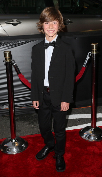 Steele Stebbins at red carpet premiere of Haunted House 2