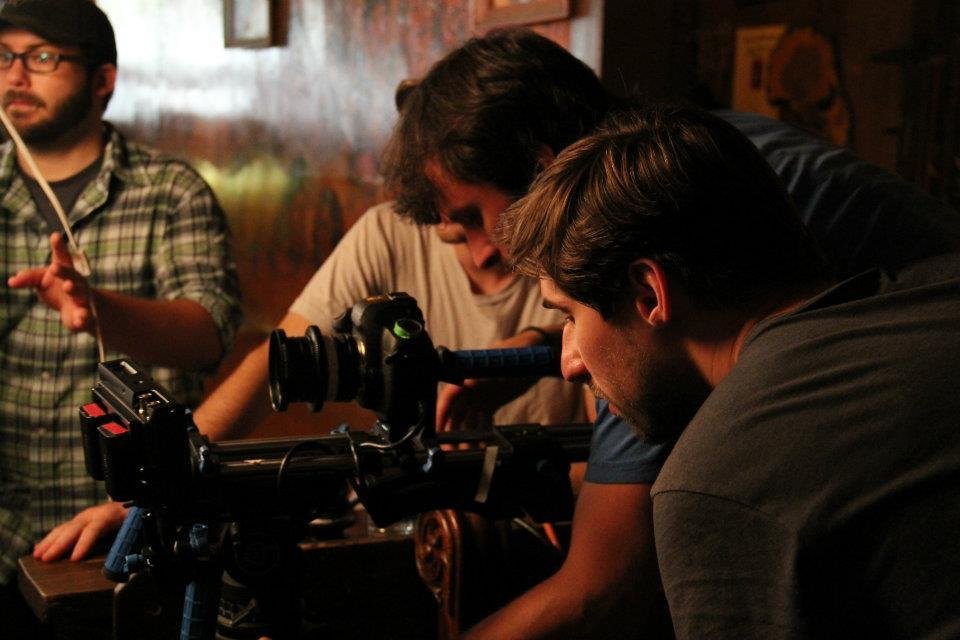 Director Duncan Riddell and Cinematographer Chris McAlister on set.