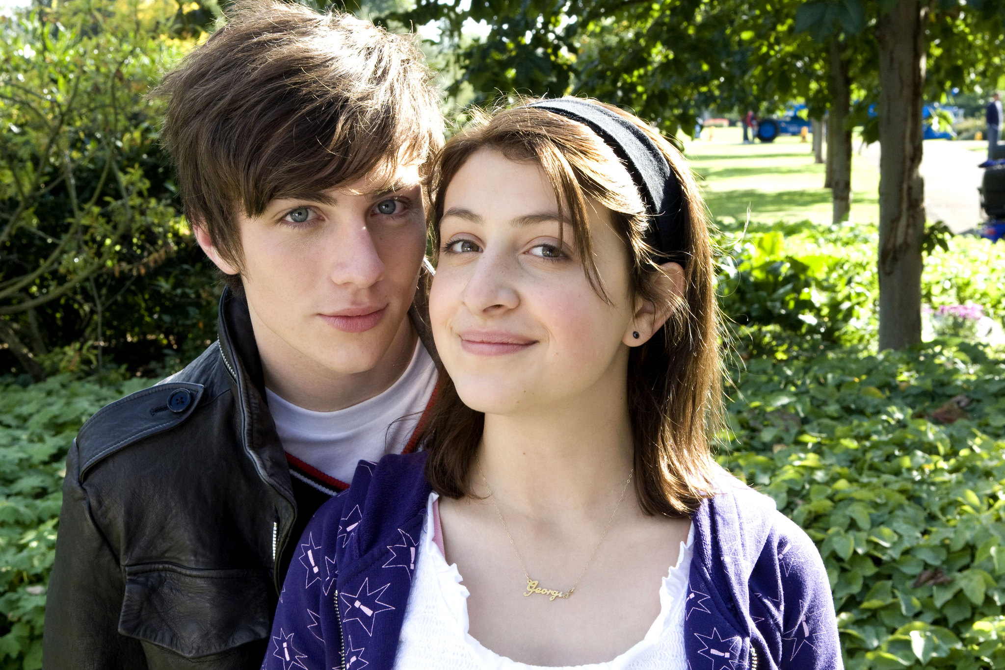 Still of Aaron Taylor-Johnson and Georgia Groome in Angus, Thongs and Perfect Snogging (2008)
