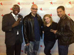 Alan R. Rodriguez with Directors Adel Morales, Antoine Allen and Producer Paula Patino at the International Puerto Rican Heritage Film Festival 2013