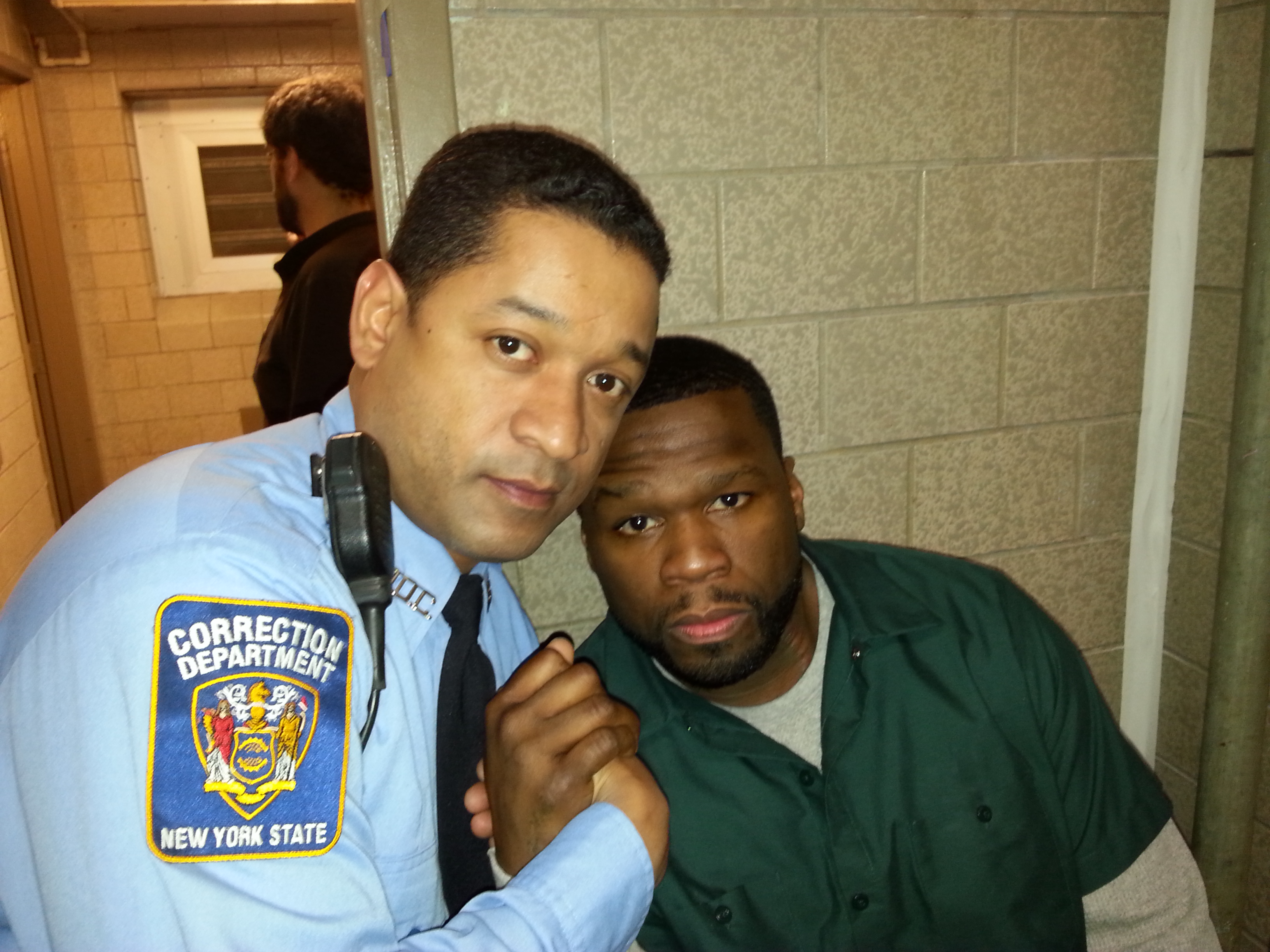 Alan R. Rodriguez and 50 Cent-AKA- Curtis Jackson on set of POWER.