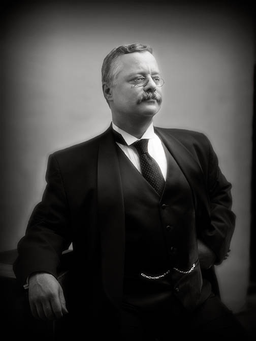 Joe Wiegand as Theodore Roosevelt (aka Teddy Roosevelt).