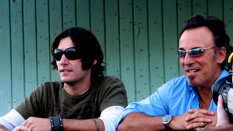 Chris Vaughn & Bruce Springsteen on set of Jerseyboy Hero.