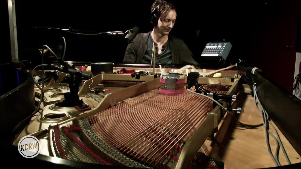 Hauschka performing for a live studio session at KCRW in Los Angeles.