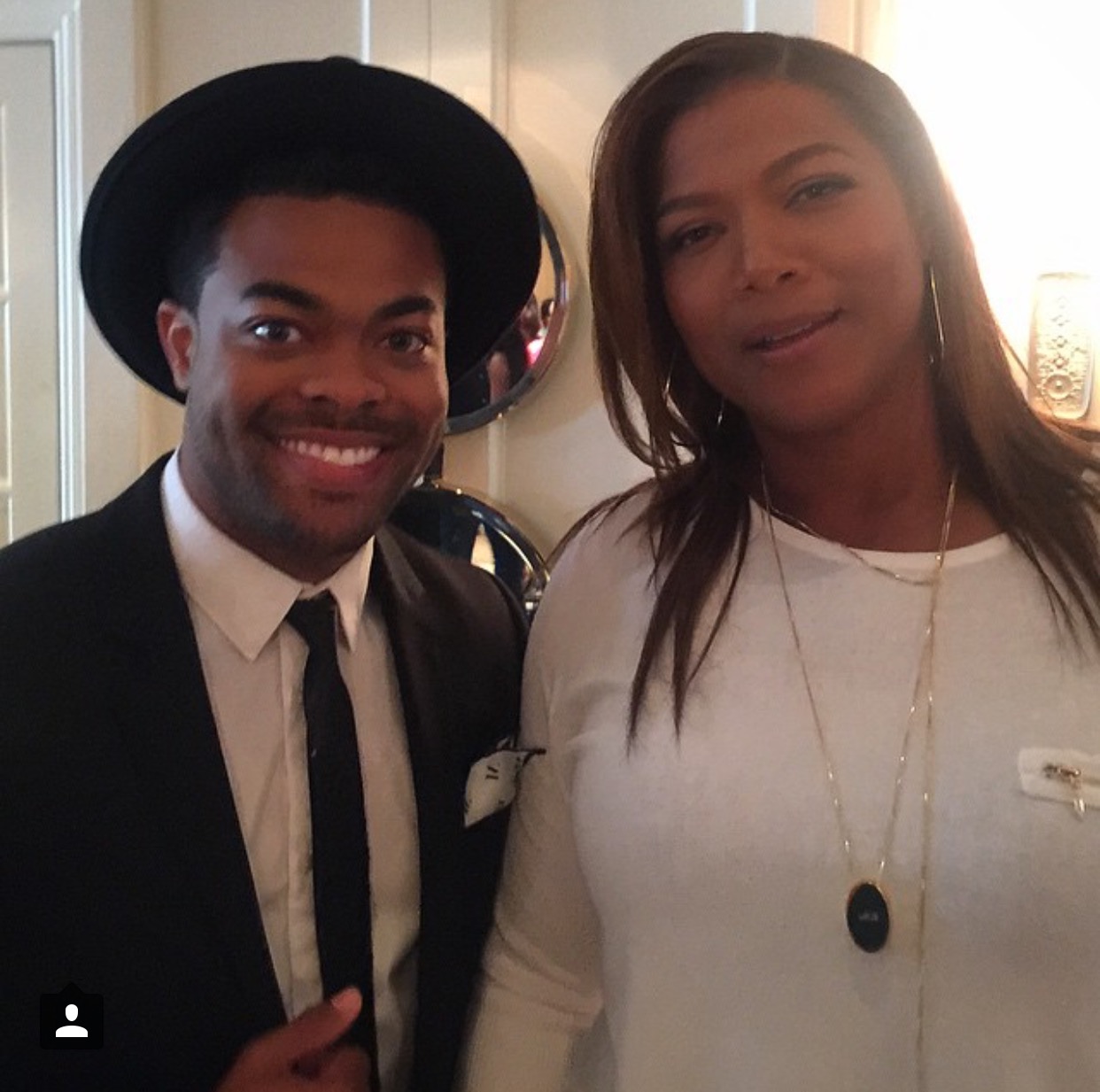 Joshua Triplett with the Beautiful Queen Latifah.