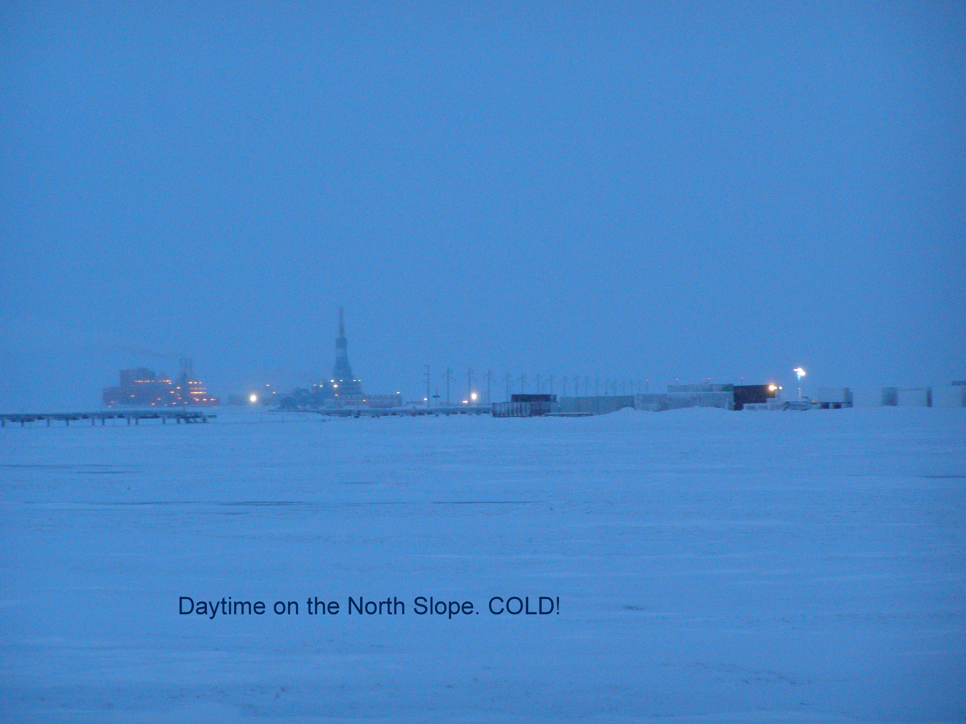 Daytime in the winter, Alaska's North Slope.