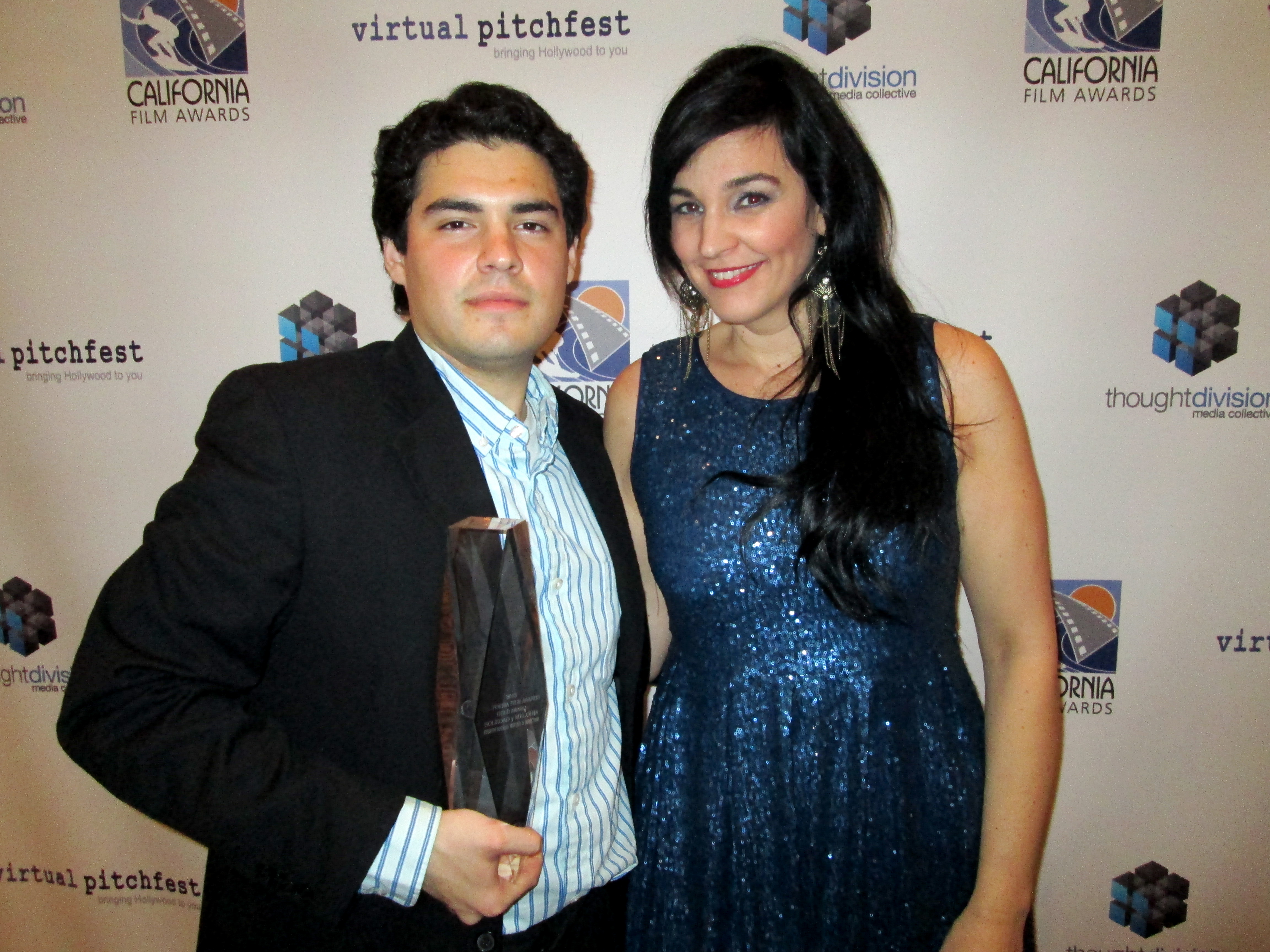 Soledad Y Melodia Lead actress Ivone Reyes and Everth Sotelo at the California Film Awards in San Diego, Ca. on January 26.