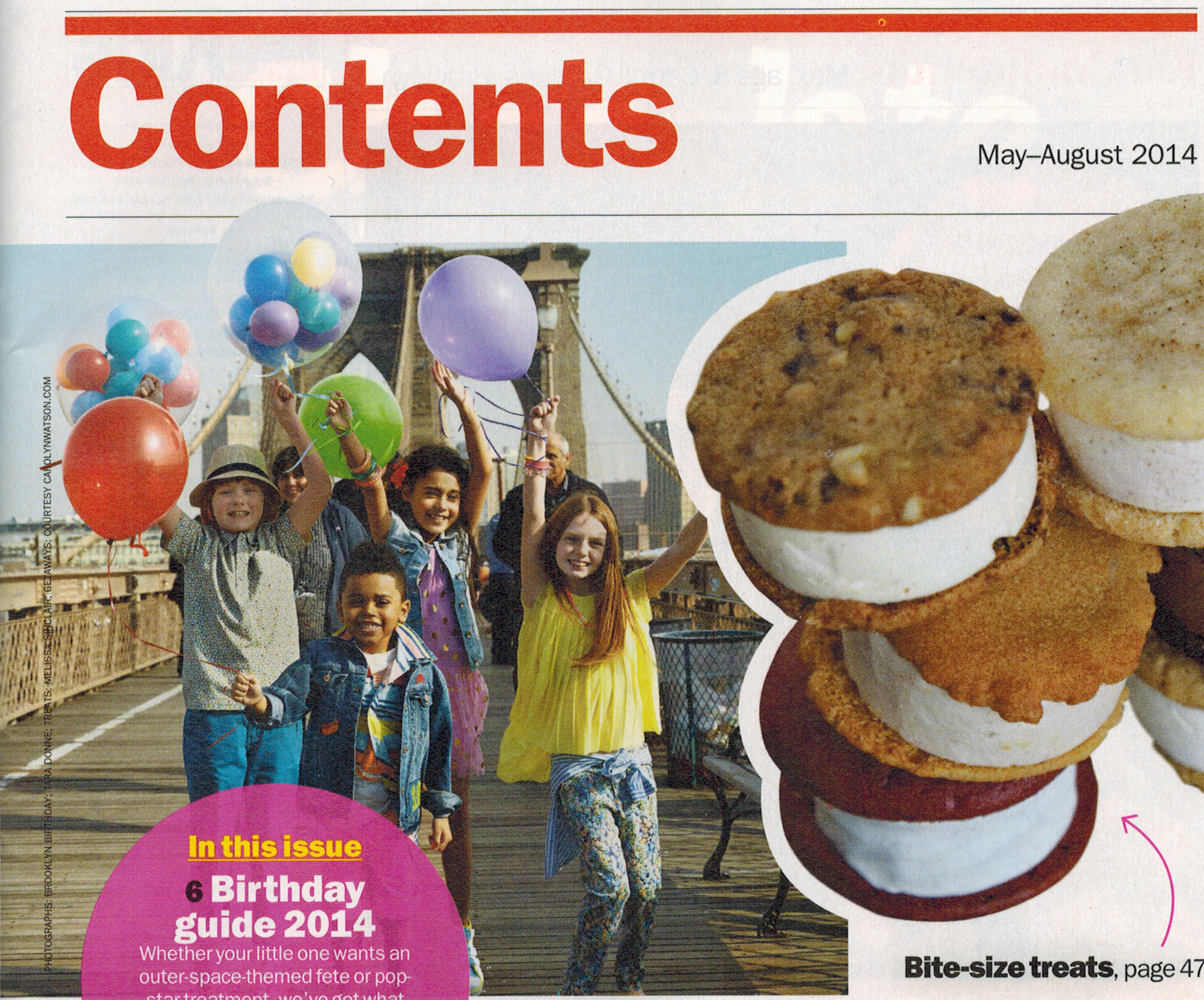 Time Out New York Kids May-August 2014 Issue (Contents Page)