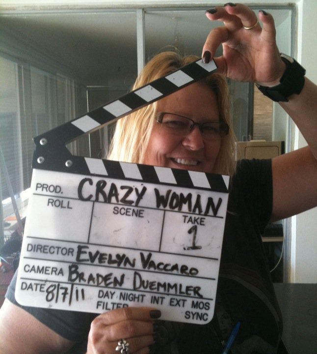 Teresa Parker on set in Richie Callison's Crazy Woman Music video