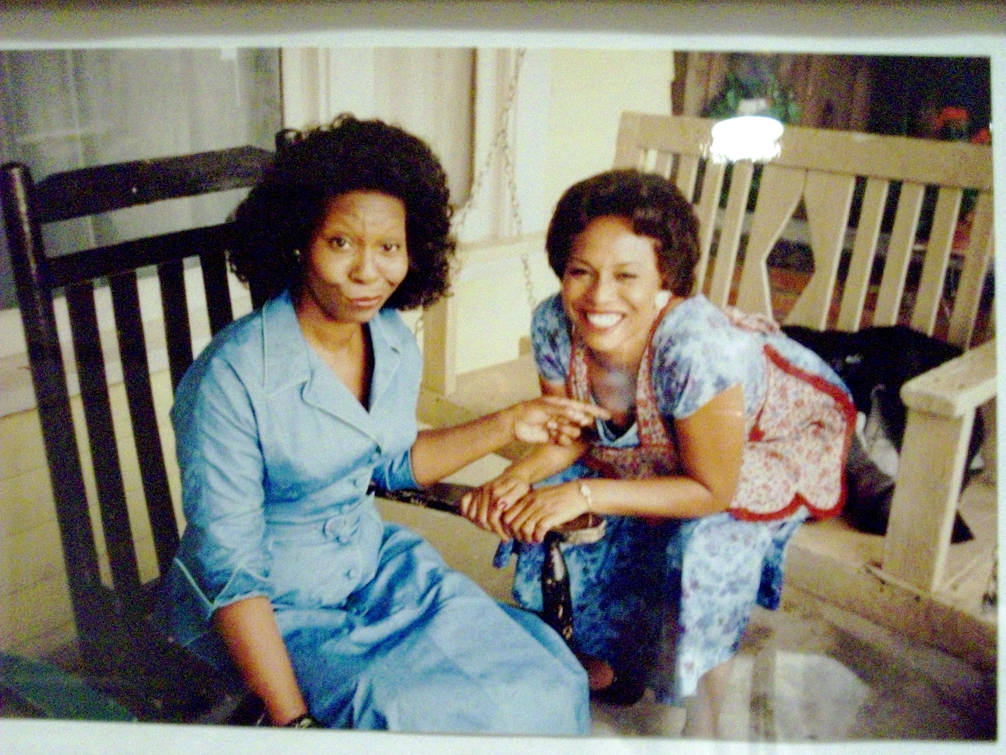 Jenifer Lewis and Whoopi Goldberg on set of their film 