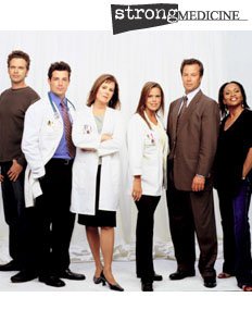 Patricia Richardson, Rosa Blasi, Philip Casnoff, Josh Coxx, Brennan Elliott and Jenifer Lewis in Strong Medicine (2000)