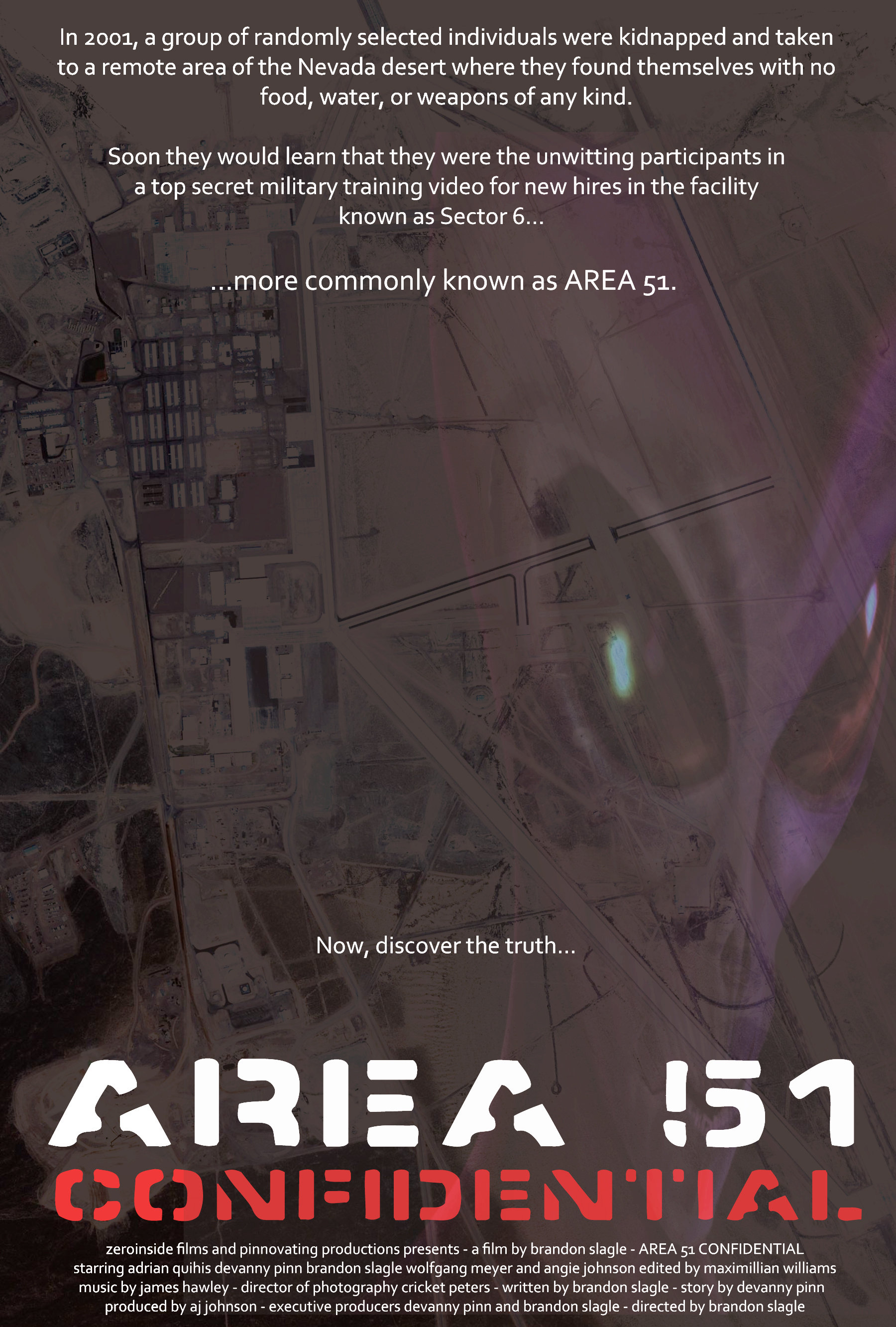 James Hawley, Cricket Peters, Adrian Quihuis, Brandon Slagle, Devanny Pinn, Matthew Landon, Tawny Amber Young, Wolfgang Meyer, Jimmy ScreamerClauz, Victor Bonacore, Maximillian Williams, Angie Johnson, Marc Fearney and Morgan Swanson in Area 51 Confidential (2011)