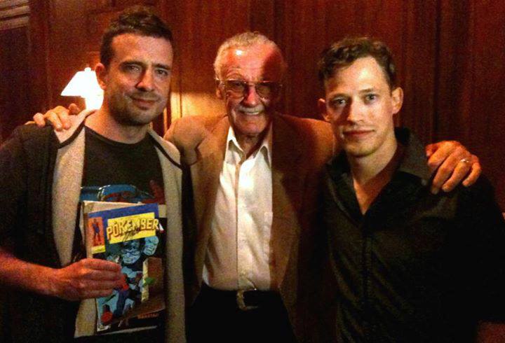 Peter Deak producer, Kristian Koves director with Stan Lee at the premiere screening of our film The Chronicler. Catalina Film Festival.