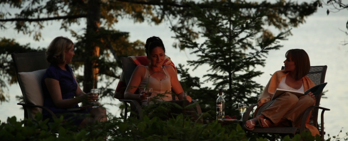 Erica Bulman (left) plays Laure in the 2010 filming of the feature movie Soufflé au Chocolat