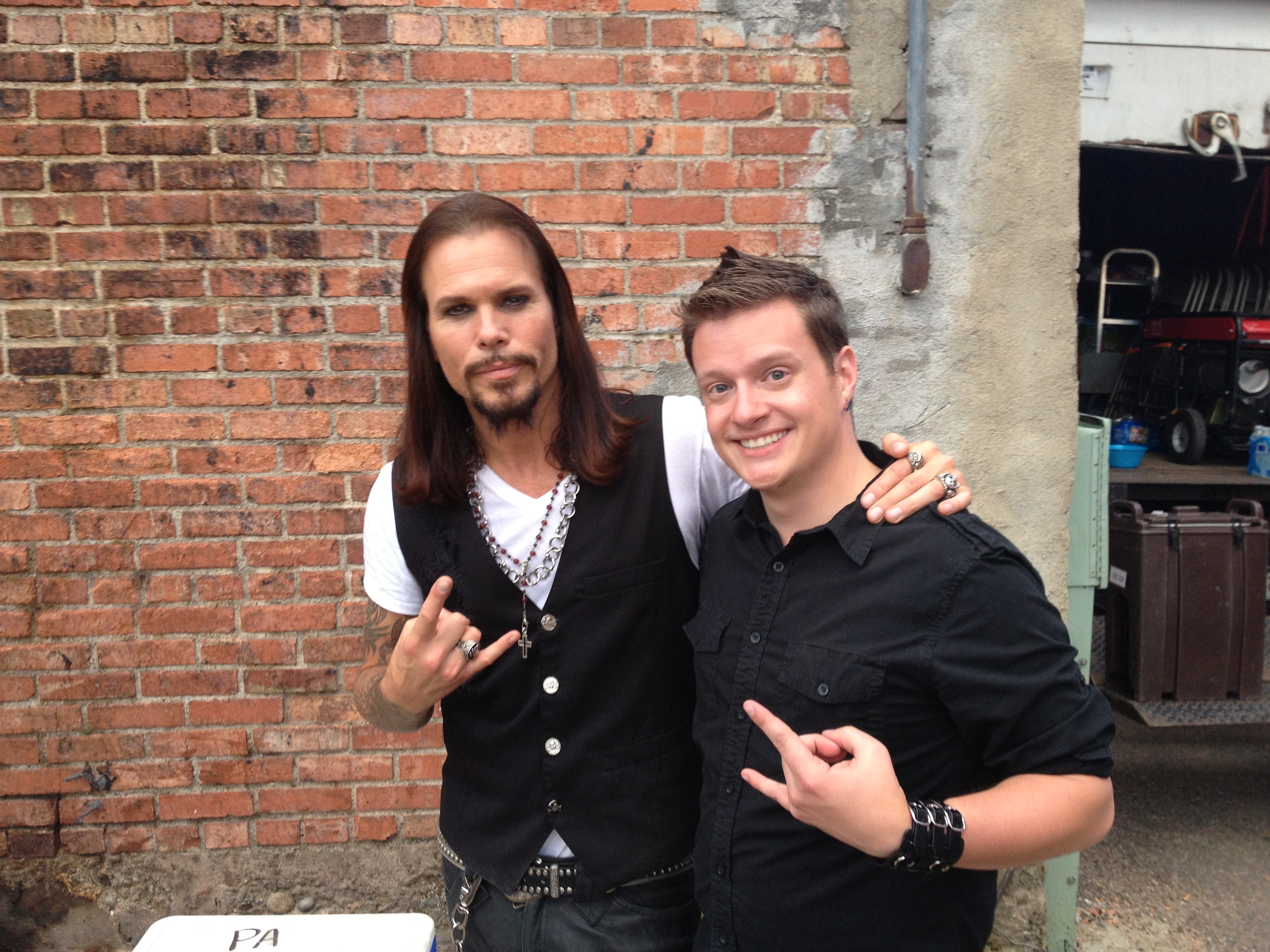 Kevin D. Wilson with Sean McNabb (On set of 
