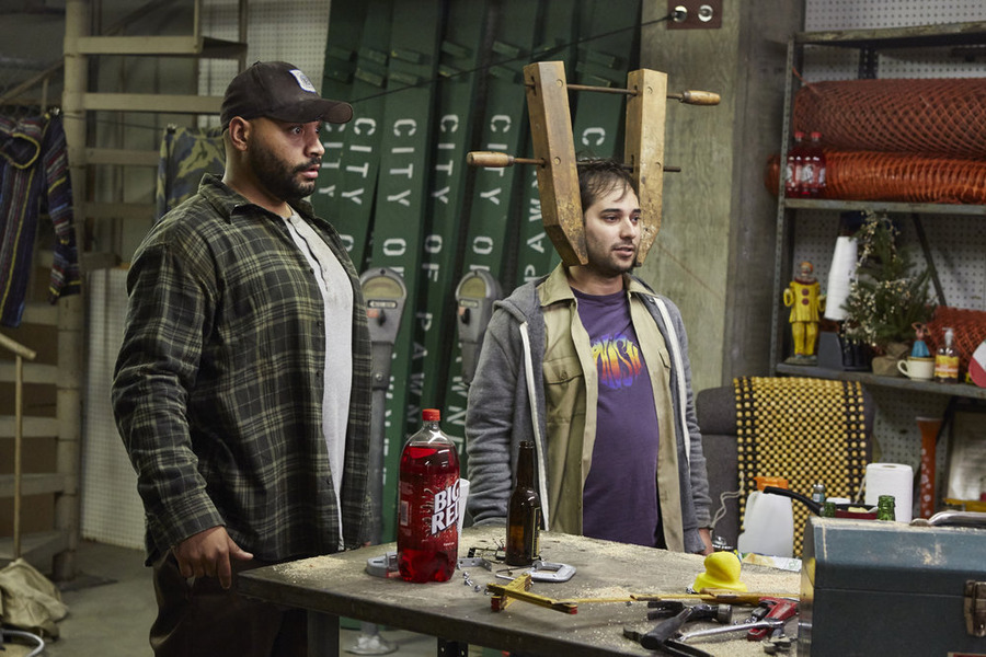 Still of Colton Dunn and Harris Wittels in Parks and Recreation (2009)