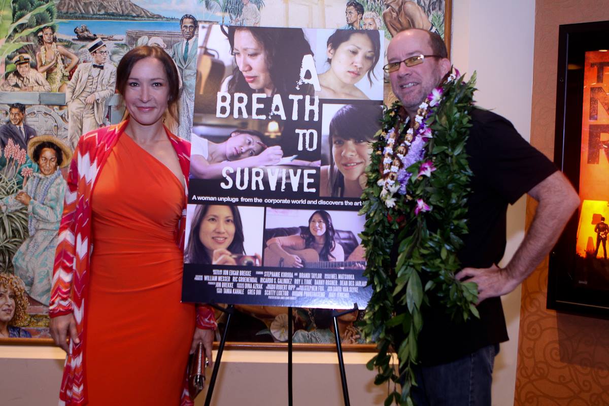 A Breath To Survive Premiere, Lara Palafox with Jon Brekke