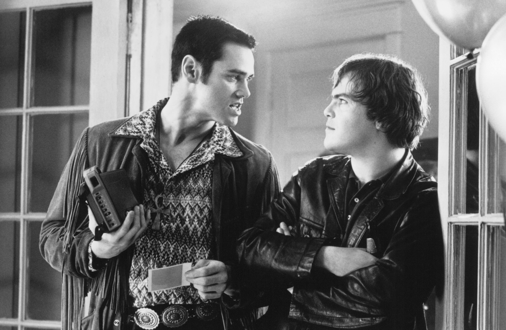 Still of Jim Carrey and Jack Black in The Cable Guy (1996)