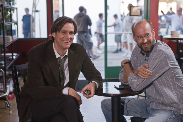 Still of Jim Carrey and Peyton Reed in Yes Man (2008)