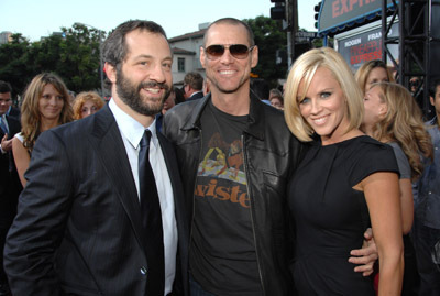 Jim Carrey, Jenny McCarthy and Judd Apatow at event of Mari Huanos ekspresas (2008)