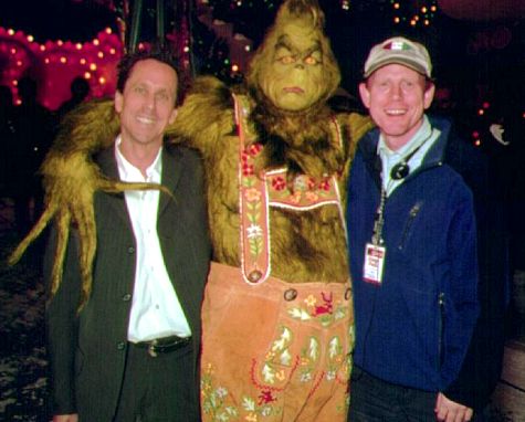 Producer Btrian Grazer and director Ron Howard take a moment out for a photo with their star (photo credit: Ron Batzdorf)