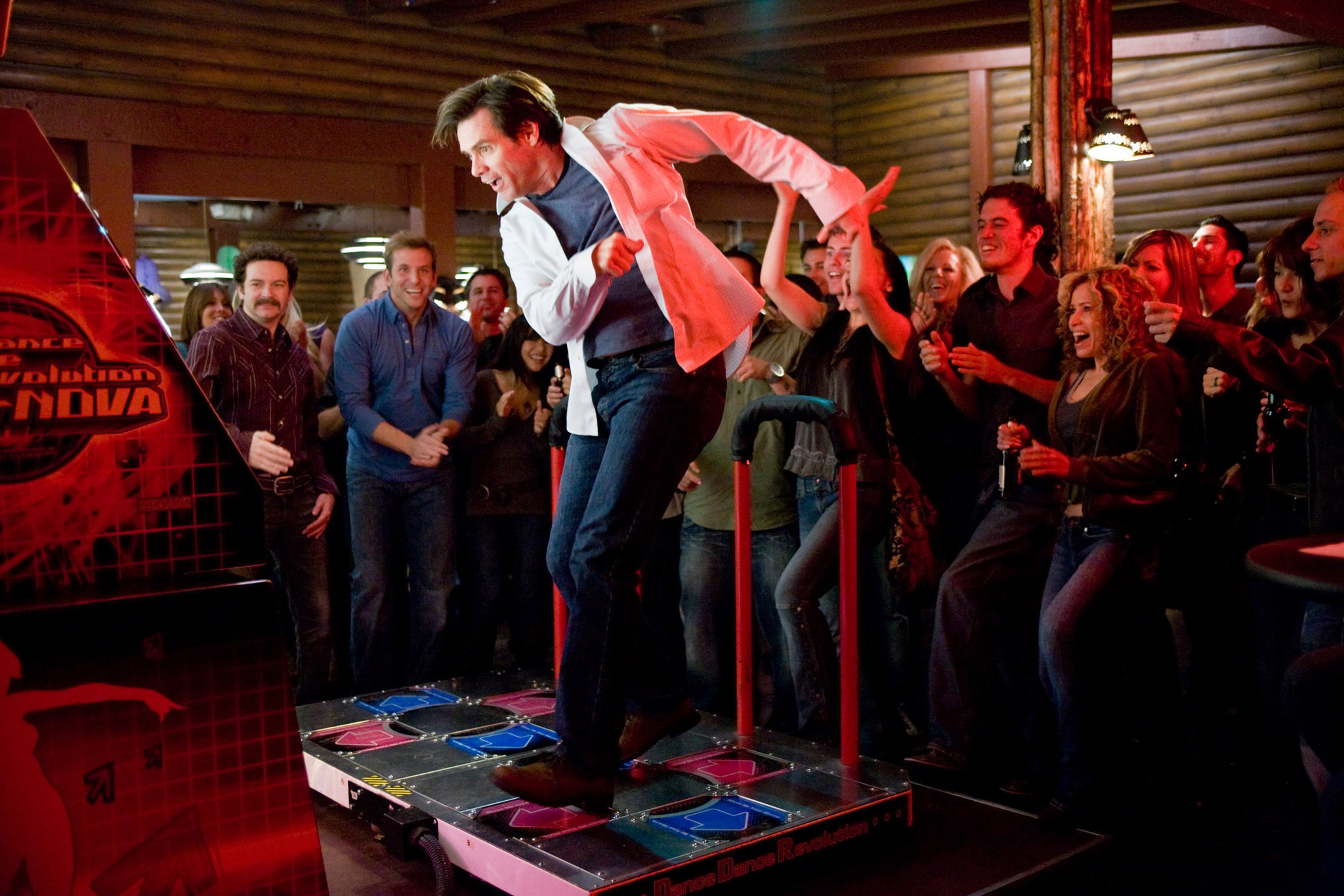 Still of Jim Carrey and Danny Masterson in Yes Man (2008)