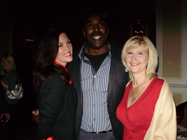 Jennifer Butler, Philadelphia Eagle Mike Quick & Denise Murter at the Philadelphia screening of Law Abiding Citizen