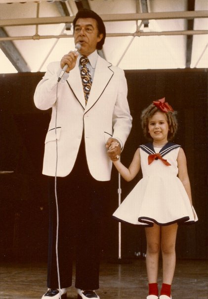 Jennifer Butler (age 4) performing on stage in Hershey Park with the Al Alberts Showcase